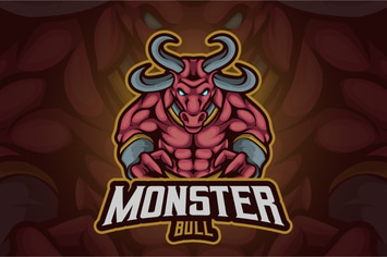 Monster Bull Mascot Logo