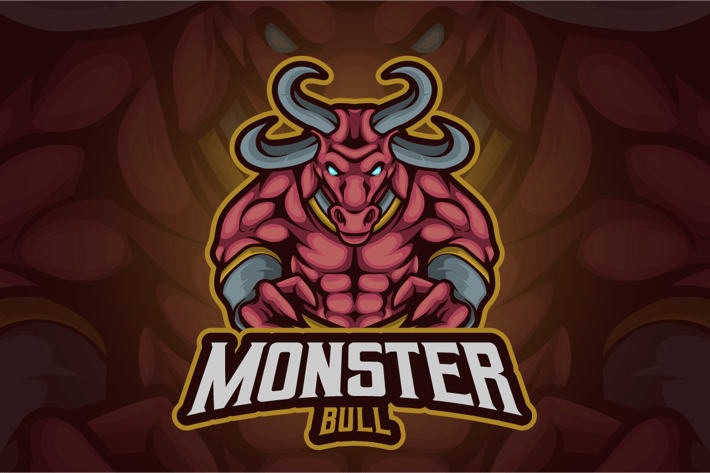 Monster Bull Mascot Logo