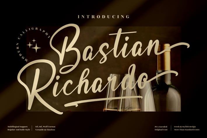Bastian Richardo Calligraphy Font