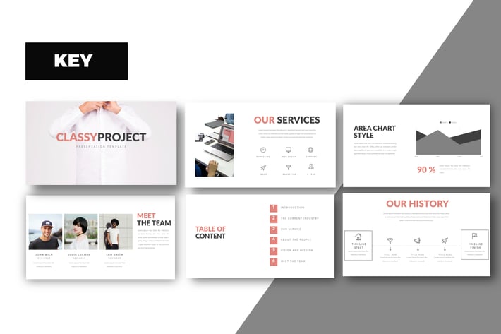 Classy Minimal Powerpoint White Business Corporate