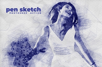 Pen Sketch Photoshop Action