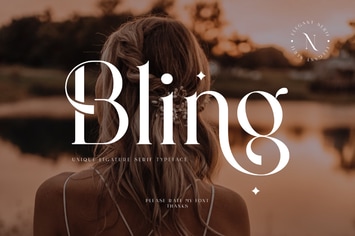 Bling Ligature Serif Typeface