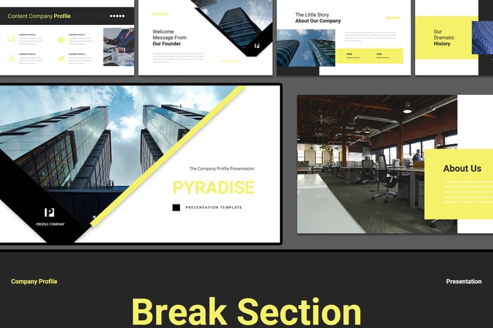 Pyradise - Company Profile PowerPoint Template
