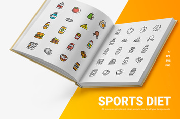 Sports Diet - Icons