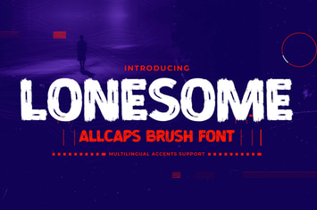 Lonesome - All Caps Brush Font