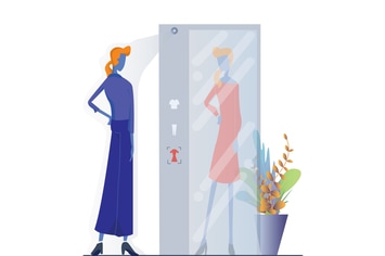 AR Technology Shopping Illustration