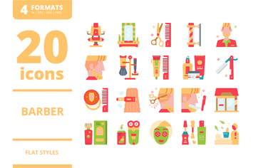Barber Flat icons packs