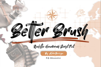 Better Brush // Realistic Brush Font