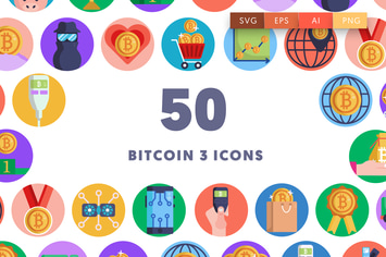 50 Bitcoin 3 Icons