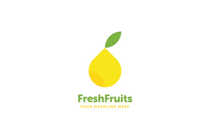 Fresh Fruits Logo Template