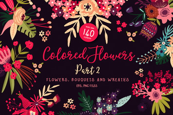 Colored Flowers Part 2