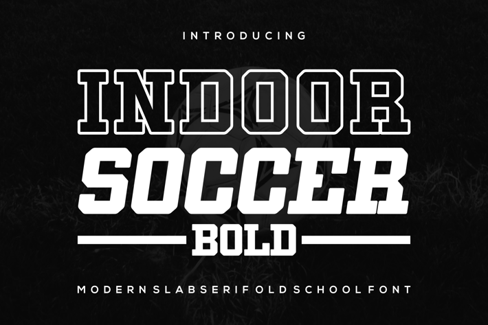 Indoor Soccer - Modern Slabserif Old School Font