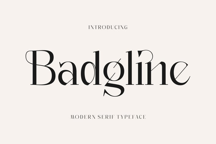 Badgline Modern Serif Typeface 