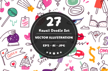 Kawaii Doodle Set