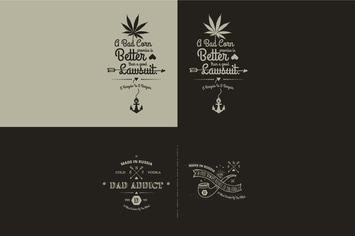 Trendy Retro Vintage Insignias - tattoo Badges - d