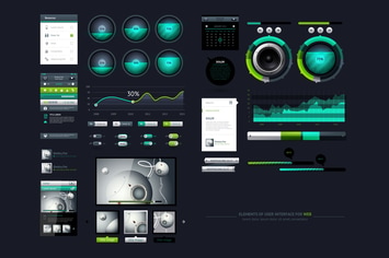 infographics element with Vector GUI Template