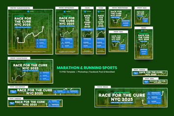 Marathon & Running Sports Banners Ad