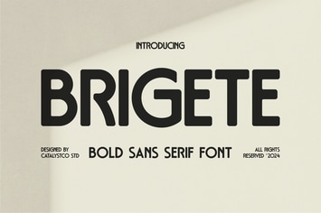 Brigete Sans Serif Bold Font