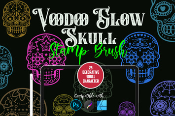 Voodoo Glow Skull | Stamp brush