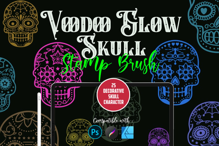 Voodoo Glow Skull | Stamp brush