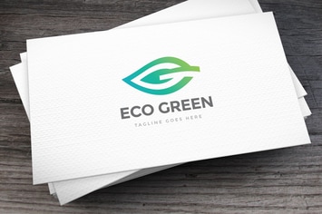 Green Leaf Letter G Logo Template