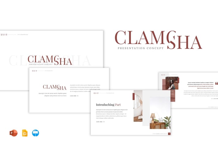 Clamosha - GSLIDE KEY PPTX TEMPLATE