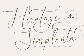 Hiratage Simplenta Modern Calligraphy Font