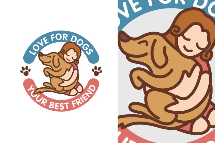 Love for Dog - Pet Logo
