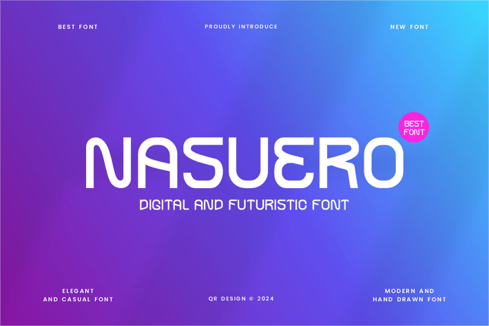 Nasuero - Digital & Futuristic Font