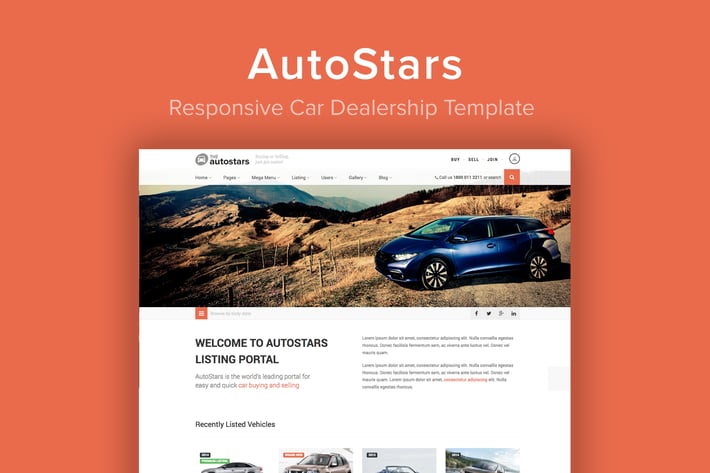 AutoStars - Responsive Car Dealership Template 