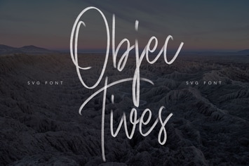 Objectives SVG Brush Font