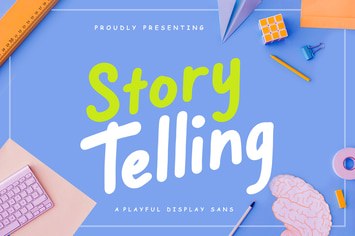 Story Telling Fun Advertisement Font