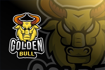 Golden Bull Esport Logo Template