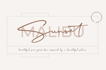 Malibu Sunset - A Beautiful Font Duo