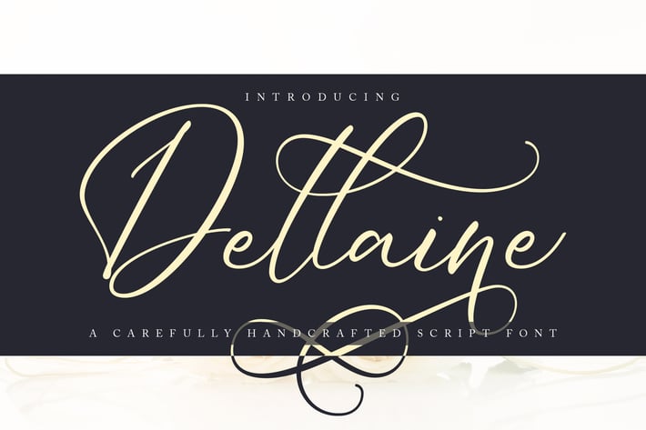 Dellaine | A Carefully Handcrafted Script Font