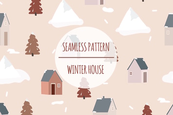 Winter House – Seamless Pattern