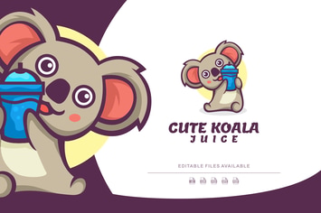 Cute Koala Cartoon Logo