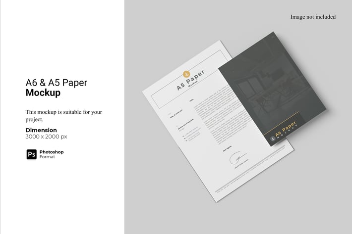 A6 & A5 Paper Mockup