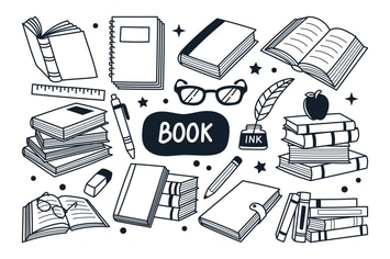 Book Doodle Illustration