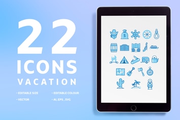 22 icons Vacation