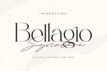 Bellagio Signature Font Duo