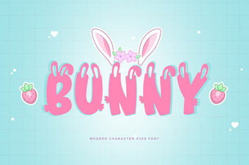 Bunny - Modern Character Kids Font