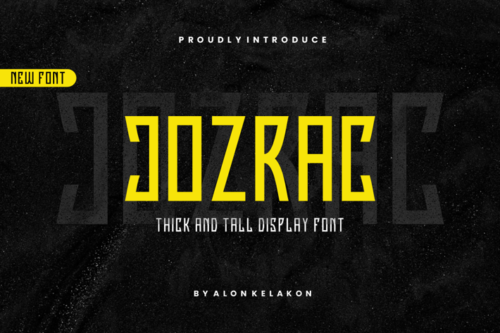 Jozrac Modern and Tall Font