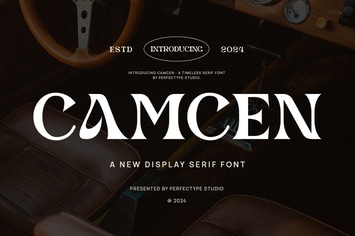 Camcen Elegant Ligature Serif Font Typeface