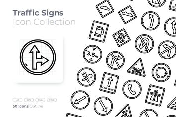 Traffic Signs Outline Icon