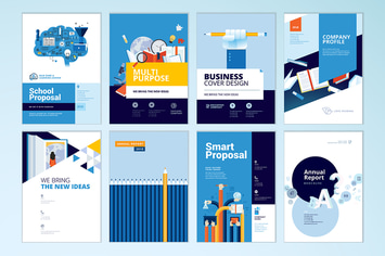Brochure cover design and flyer layout templates 