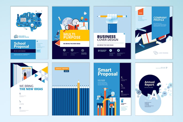 Brochure cover design and flyer layout templates 