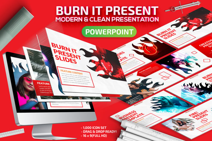 Burn It Powerpoint Presentation Template