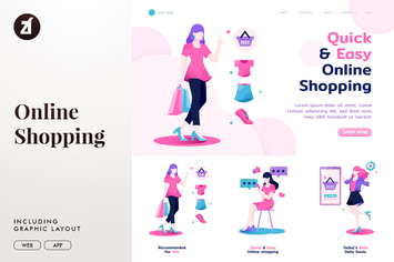 Online shopping for woman templates