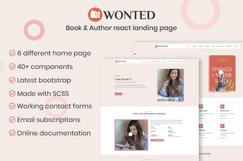 Wonted - Book & Author React Template